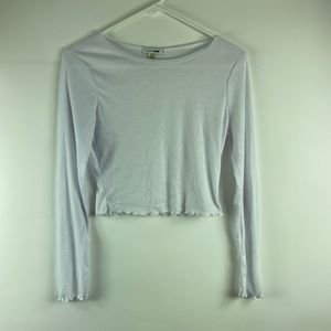 Women Fashion Nova White Crop Top Size M